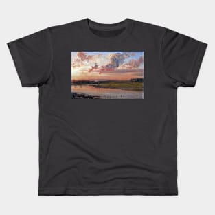 Johan Christian Dahl The Elbe in the Evening Kids T-Shirt